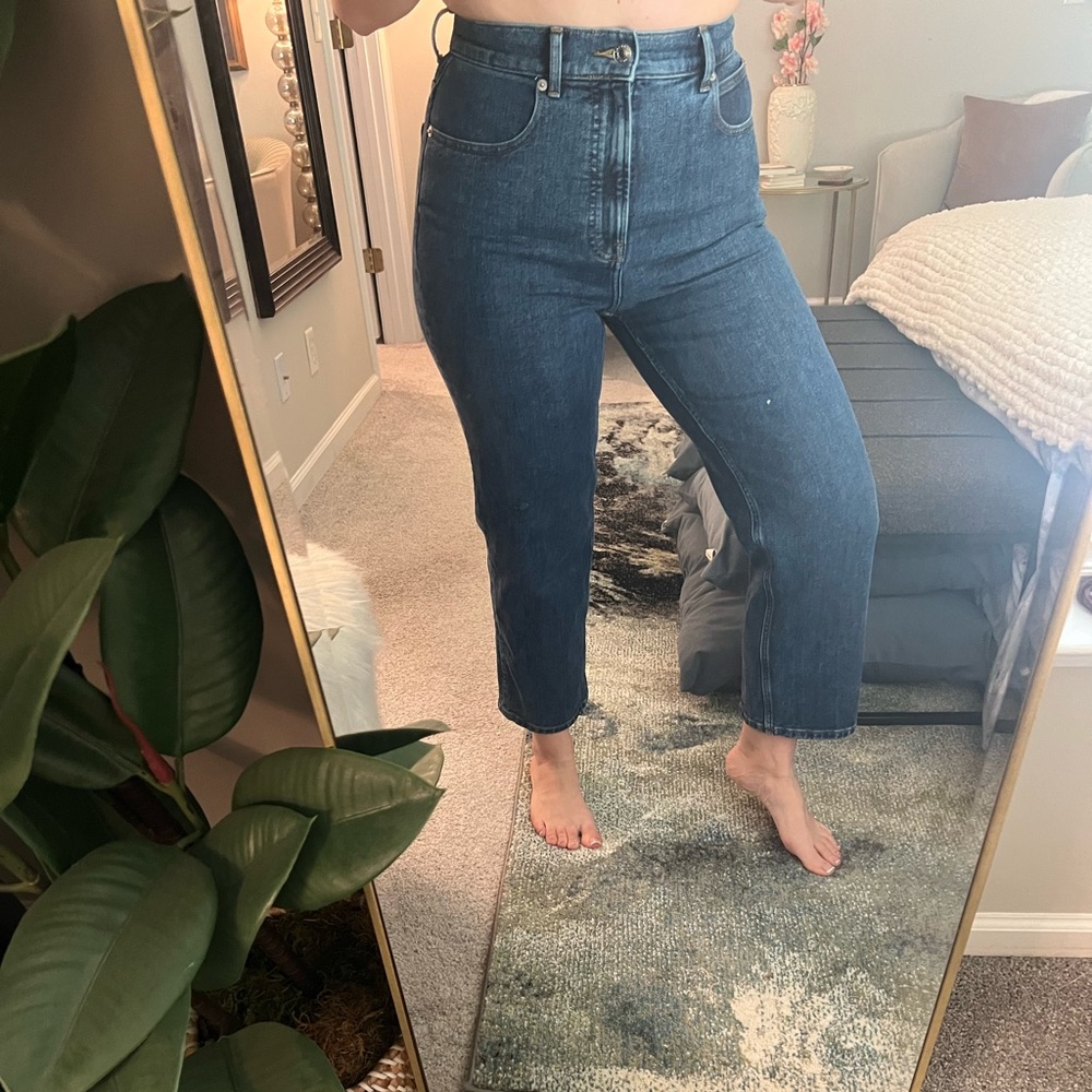 Everlane Dark Blue Way High Jeans